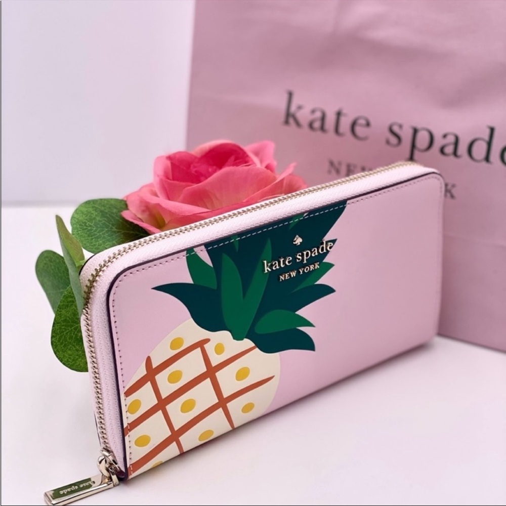 New Kate Spade pineapple large continental wallet - Picture 1 of 11